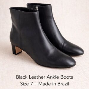 Reformation Black Leather Ankle Booties